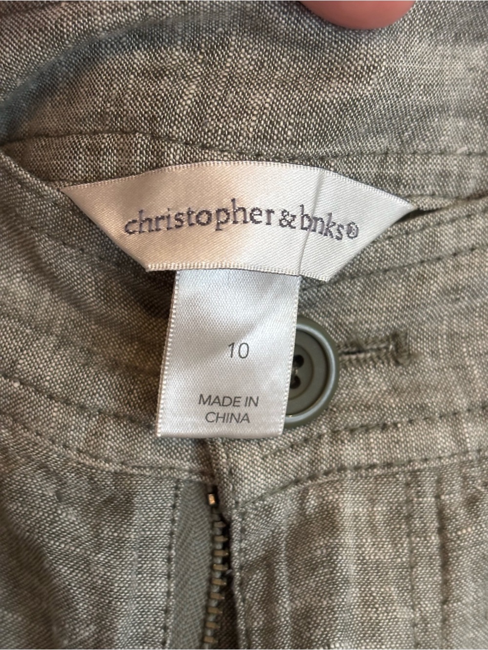 Christopher & Banks Light Sage A-Line Linen Blend Skirt - Picture 5 of 8